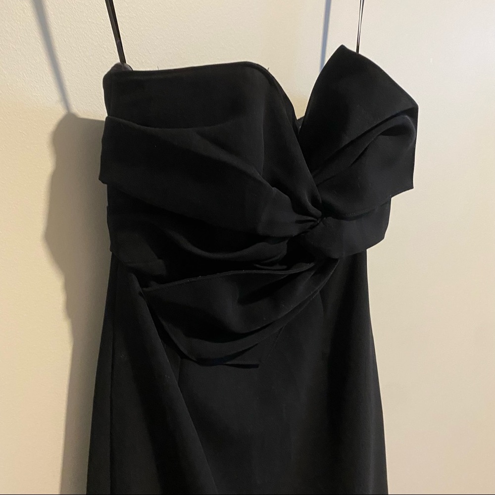 Club Monaco Black Strapless Bow Dress Size 0 - Picture 5 of 7